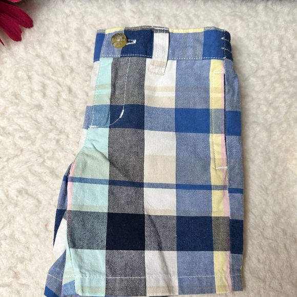 Janie And Jack Colbalt Plaid Poplin Shorts Boys 3-6 Months - Picture 5 of 5